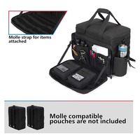 Sac de patrouille tactique professionnel personnalisé, cadre externe, grande capacité, fermeture éclair en polyester, organisateur de siège avant de voiture