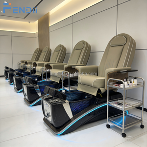 Muebles para Salón de Uñas, Silla de Pedicura Eléctrica Profesional, Silla de Manicura y Pedicura con Taburete - Product Image 1