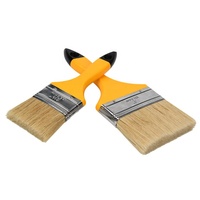 Pinceaux de peinture de haute qualité jaunes avec manche en bois noir, outils de construction, poils naturels, pinceaux personnalisés pour le bricolage