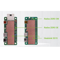 Dissipateur thermique Radxa ZERO 3W/3E Série 5519A, refroidissement haute efficacité, facile à installer