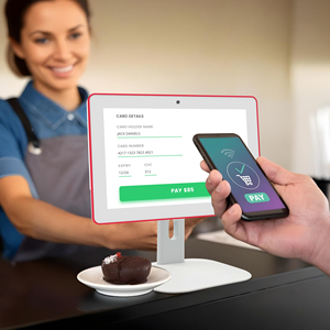 Tableta de Escritorio con Pantalla Táctil Android de 10.1 Pulgadas, Señalización Digital Comercial con Luz Opcional, NFC, POE para Pagos en Restaurantes WA10 - Product Image 1