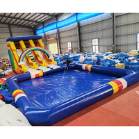 Toboggan aquatique gonflable épaissi en PVC, personnalisable, pour enfants et adultes, usage domestique, produit commercial très demandé