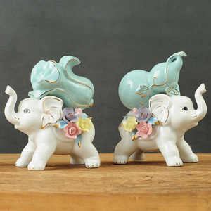 <span class=keywords><strong>Moderno</strong></span> creativo in ceramica elefante decorazione per la vita ufficio o armadietto del vino elegante Top-tavolo <span class=keywords><strong>arredamento</strong></span> per la casa per la decorazione della casa - Product Image 4