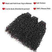 Extensiones de Cabello Humano 100% Virgen Brasileño Remy, Rizado Pixie, Doble Trama, Color 12A, 100 Gramos