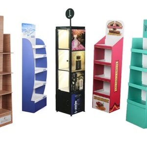 Customized Logo <b>Printing</b> Recycled Retail Product Display Pop Cardboard Floor Display <b>Stand</b> with PP Material Cutting Service - Product Image 3