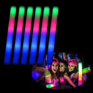 Zhizhijang — bâton scintillant en mousse, à Led, multicolore, pour fête, Logo personnalisé