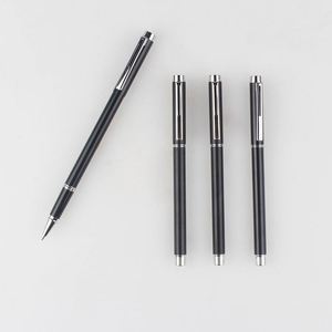 Promotional Black Slim Metal Hotel Gel <b>Pen</b> With Custom Laser Logo Advertising for Office Stationery - Product Image 6