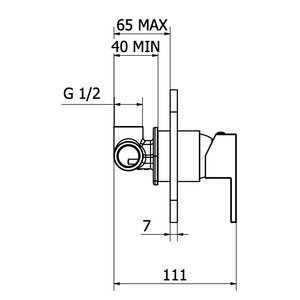 Outil complet de tournage pour mitigeur de douche encastré PILLAR chromé - Product Image 5