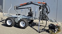 Rimorchio ATV resistente con Log Loader idraulico | CE certificato trasporto del legno forestale per trattori