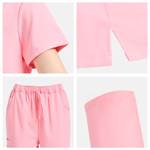 Mode hôpital uniformes infirmière beauté Salon dentaire vêtements de travail Logo personnalisé Stretch uniforme médical gommages ensembles pour hommes femmes - Product Image 5