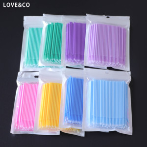 Diş Microbrush kirpik uygulayıcısı pamuklu çubuk kozmetik 100 Pcs mikro fırça - Product Image 6