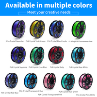 Filament d'impression 3D en cristal, consommable pour imprimante 3D, 1 kg, 1 bobine, couleur transparente, température d'impression 200°C