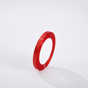 Commercio all'ingrosso della fabbrica nastro di raso in poliestere 100% rotolo faccia singola 3.8cm di larghezza in rosso per l'avvolgimento di natale tutte le dimensioni disponibili - Product Image 5