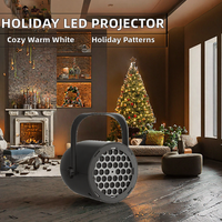 Projecteur LED de Noël à motifs flocons de neige, 16 diapositives, indice de protection IP33, lumière de projection blanc chaud 3500K, intensité réglable