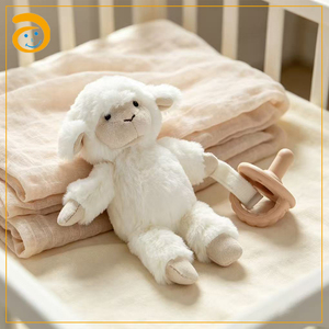 Porte-sucette en peluche éléphant, attache-sucette en peluche douce, jouet en peluche pour nouveau-né, cadeau de naissance - Product Image 4