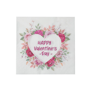 Valentine's Day Paper Napkins 330mm Printed Disposable For Party Celebration - Product Image 5