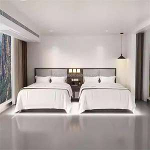 Economical 3 Star Hotel Bedroom Furniture Set Complete Twin <b>Double</b> <b>King</b> <b>Bed</b> with Soft Headboard Nightstand TV Cabinet Closet - Product Image 5