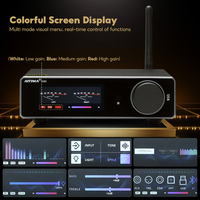 1 adet A80 ev amplifikatör TPA3255 DAC PFFB Stereo güç amplifikatörü 300Wx2 sınıf D 2.0 HiRes dijital Amp RCA TRS OPT COA USB girişi