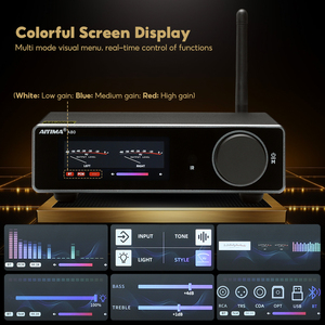 Aiyima A80 nhà khuếch đại tpa3255 DAC Pffb Stereo khuếch đại công suất 300Wx2 lớp D 2.0 thuê kỹ thuật số amp RCA TRS OPT coa <span class=keywords><strong>USB</strong></span> đầu vào - Product Image 4