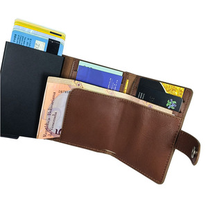 Produci <span class=keywords><strong>portafoglio</strong></span> in alluminio sottile da <span class=keywords><strong>uomo</strong></span> Vintage personalizzato RFID blocco carta HolderCoin tascabile <span class=keywords><strong>a</strong></span> <span class=keywords><strong>scatto</strong></span> <span class=keywords><strong>portafoglio</strong></span> <span class=keywords><strong>a</strong></span> tre volte - Product Image 4