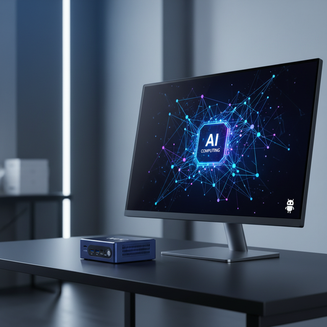 Intel Ultra 5 10 Core Mini PC Windows 11 Pro 4GB RAM 128GB SSD Compact Desktop Computer with US Plug for Office Business