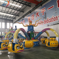 Usine de parc d'attractions bon marché pour enfants nouveau style de jeu Happy Rotary Flying Octopus Rides