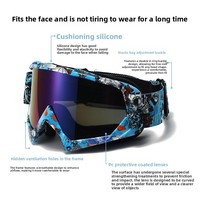 Lunettes de moto coupe-vent pour le ski de fond et l'alpinisme - Verres interchangeables compatibles avec les lentilles de prescription