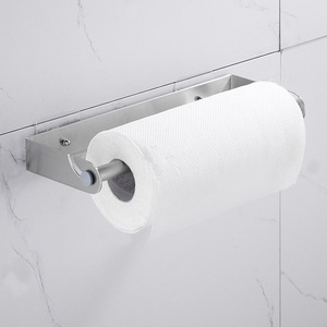 Porte-serviettes en papier Saint Ruijia en acier inoxydable 304, support adhésif sans fixation pour film alimentaire, pour rangement de cuisine - Product Image 2