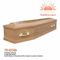 TD-EC09 Personnalisé cercueil en carton avec poignées en plastique de haute qualité de prix usine