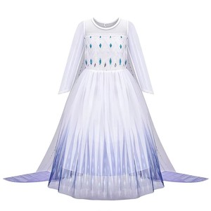 Déguisement Princesse pour Fille Robe <span class=keywords><strong>Reine</strong></span> <span class=keywords><strong>des</strong></span> <span class=keywords><strong>Neiges</strong></span> Sirène Cosplay Noël Anniversaire Fête Carnaval avec Ensemble d'Accessoires - Product Image 3