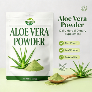 Poudre de feuilles d'aloe vera pure OEM ODM (Aloe barbadensis) 8oz 227g, non-OGM, végétalien, sans gluten, sans additifs - Product Image 3