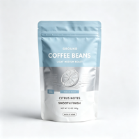 Sachet refermable en aluminium Mylar résistant à la chaleur pour grains de café premium, fraîchement torréfiés, riches en saveur