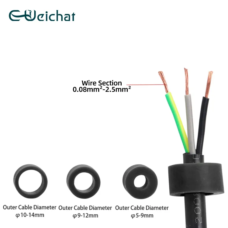 E-weichat kualitas tinggi LED dalam ruangan luar ruangan lampu taman tanpa sekrup 3 Pin X bentuk IP68 konektor kabel tahan air