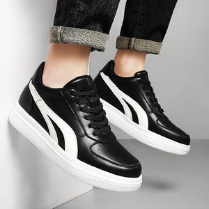 Zapatos Casuales de Hombre con Aumento de Altura Invisible de 8CM, Puntera de Cuero Vacuno de Doble Capa, Cuero Genuino, Transpirables, Resistentes al Desgaste, Zapatillas Blancas Pequeñas - Product Image 4