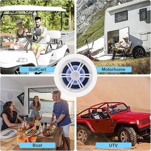 6.5 Inch Marine Loa Với RGB Ánh Sáng Trắng Đen Không Thấm Nước Biển 2 Cách Loa 300 Watts Mỗi Cặp Cho Thuyền Xe Tải - Product Image 6