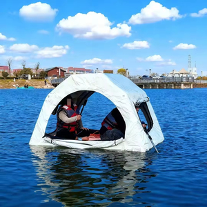 Tente gonflable 2-en-1 pour toit/eau, matériau haute résistance, coupe-vent, étanche, spacieuse, idéale pour la famille, le camping, la plage, les situations d'urgence - Product Image 3