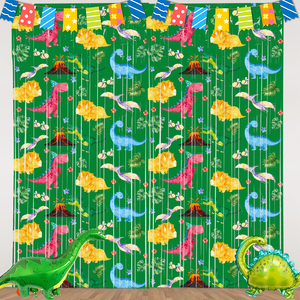 Tenda con Frange in Lamina Metallizzata Cielo Blu e Nuvole Bianche, Sfondo per Feste di Compleanno e Baby Shower, Personalizzabile - Product Image 5