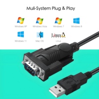 OEM/ODM RS485 FTDI Chip USB a macho a DB9 macho Cable serie con camisa de PVC para uso en computadoras en entornos industriales