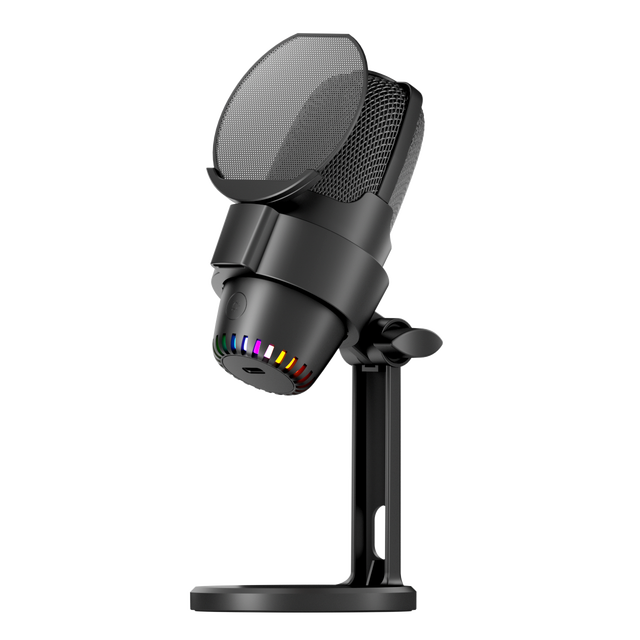 M9 Computer Gaming Microphone RGB Light USB Microphone Condenser Microphone for Conference Use