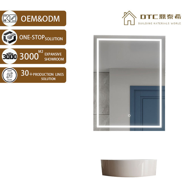 Hot Sale IP44 Rate Popular Design Bathroom LED Smart Mirror TV with Side Lighting Max Business White Cross