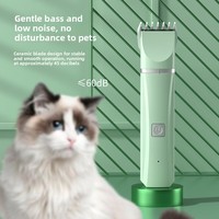 Nouveau produit transfrontalier Tondeuse électrique silencieuse en acier inoxydable pour animaux de compagnie, pour la toilettage des poils et des pattes, et la suppression des poils morts chez le chien