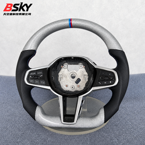 Volante Personalizado de Fibra de Carbono Auténtica Plateada para <span class=keywords><strong>BMW</strong></span> G05 G20 G30 G2X G3X X5 X3M X4M M2 M3 M4 M5 <span class=keywords><strong>M8</strong></span> Z4 840i 740i 340i 330i - Product Image 4