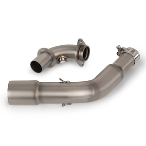 Scarico Slip-On per Piaggio <span class=keywords><strong>Vespa</strong></span> GTS300 <span class=keywords><strong>GTS</strong></span> <span class=keywords><strong>300</strong></span> 2007-2020 Collettore Anteriore Tubo di Raccordo Centrale Connessione 51MM Silenziatore - Product Image 4