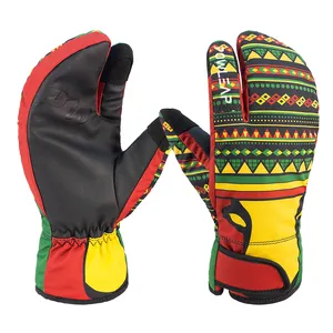 Invierno a prueba de viento esquí Snowboard guantes hombres mujeres a prueba de viento térmico polar pantalla táctil patinaje moto de nieve guantes de motocicleta