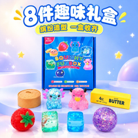 Jouets SQUISHY CRUNCHY, ensemble de 6 blocs de construction alimentaires simulés, jouets malléables pour soulager le stress, idéal pour la promotion