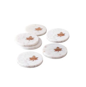Venta directa de fábrica, posavasos de mármol de hoja redonda de diseño Premium, alfombrillas y almohadillas elegantes - Product Image 2