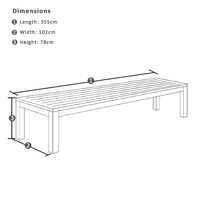 Ensemble table et bancs de salle à manger d'extérieur en aluminium blanc, résistant aux intempéries et antirouille, pour terrasse, jardin, villa