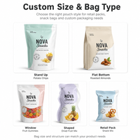 Sacs à chips personnalisés, anti-odeur, en aluminium et plastique, sachets alimentaires, emballages thermoscellés, sachets à collation, bonbons, sacs en Mylar auto-scellants