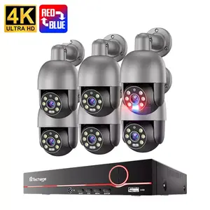 Goedkope Cctv Camera Systeem H.265 8CH 48V Poe Nvr Xmeye P2P Ptz 4K Systeem Kit 'S Ip Poe