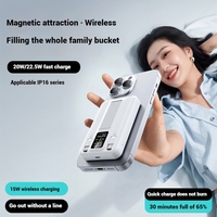 Mini Power Bank Magnétique Magsafered Factory 10000mAh Mag 15W Chargeur Sans Fil Rapide et Sûr Portable avec Support et Porte-Cartes